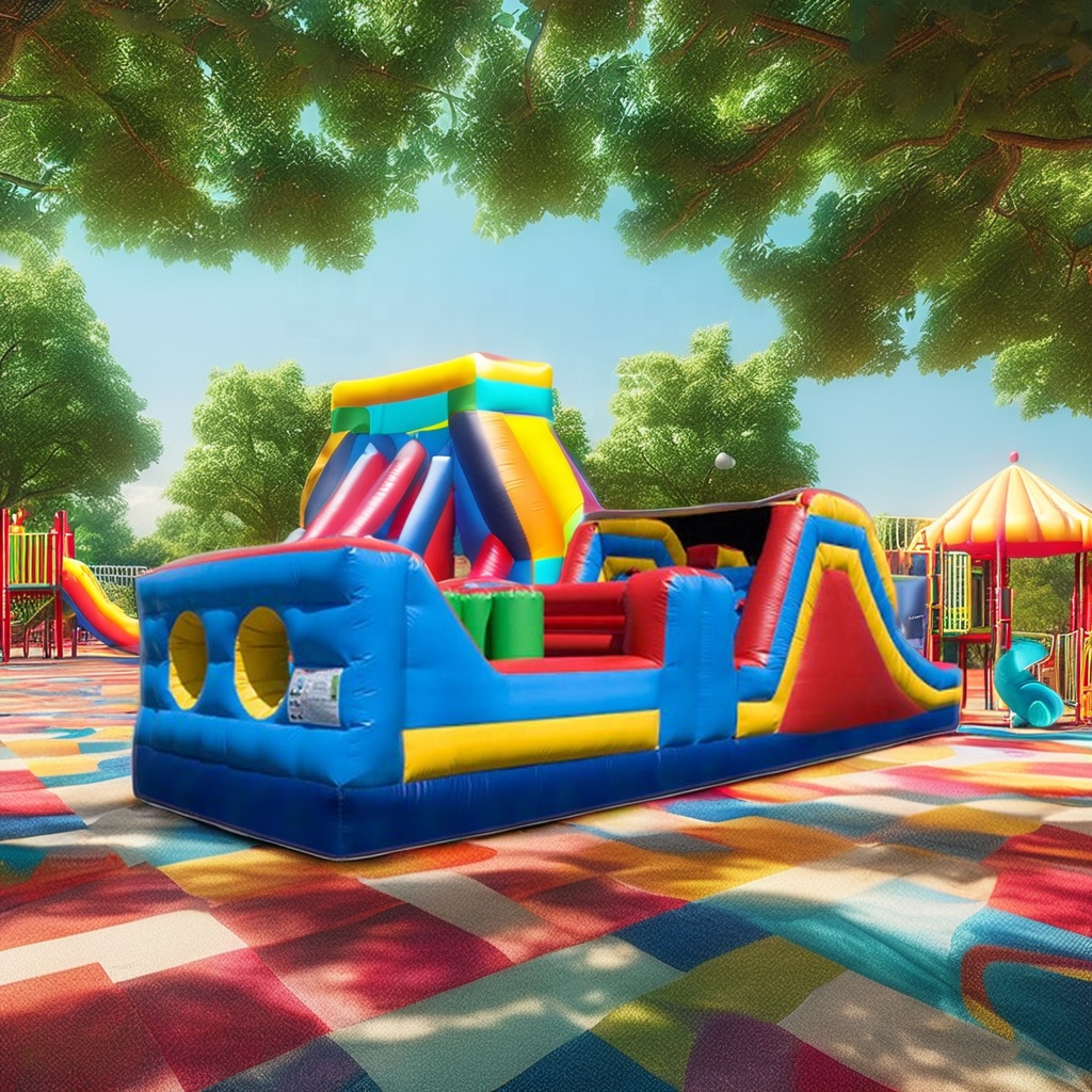 Giant Commercial Inflatable Bo - đánh giá và giá Kids Outdoor Obstacle Course Equipment