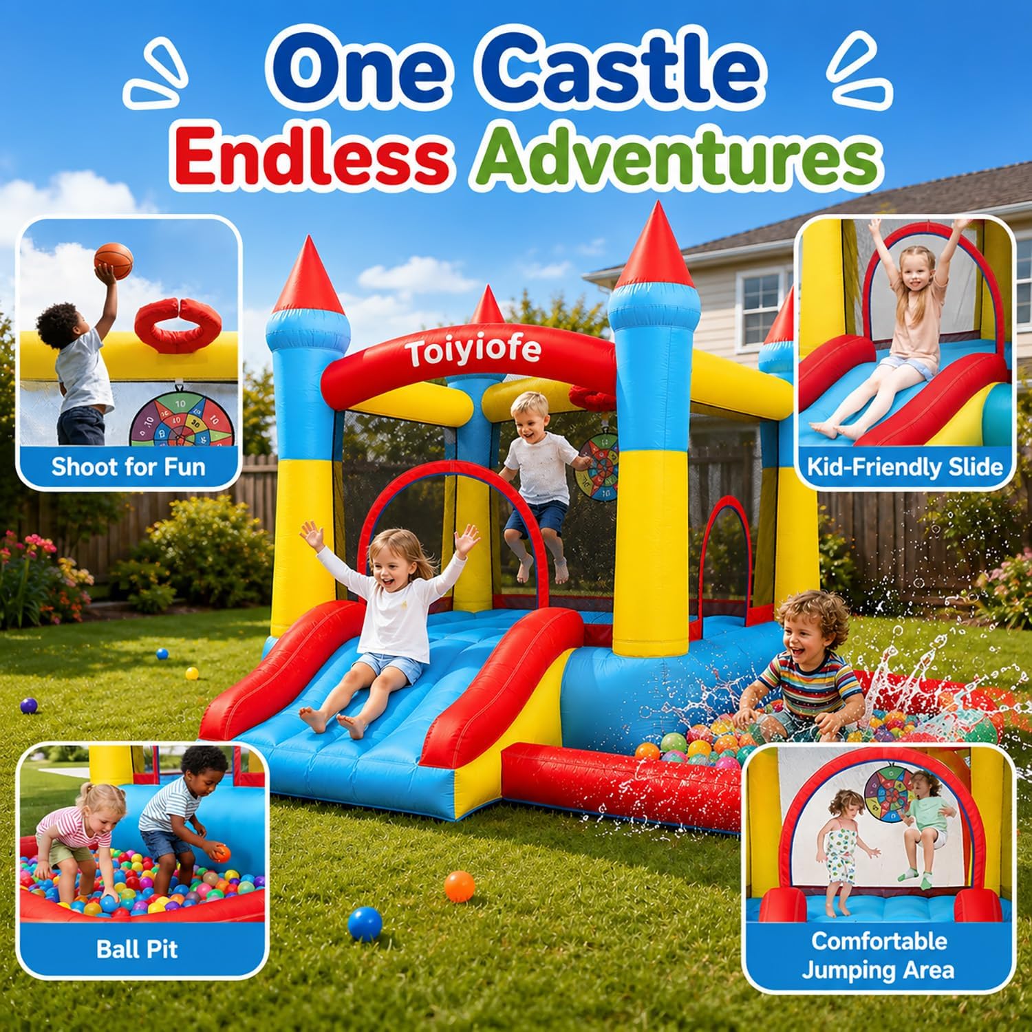 Bounce House for Kids 3-6, Tod - đánh giá và giá Kids Outdoor Jumping Castle