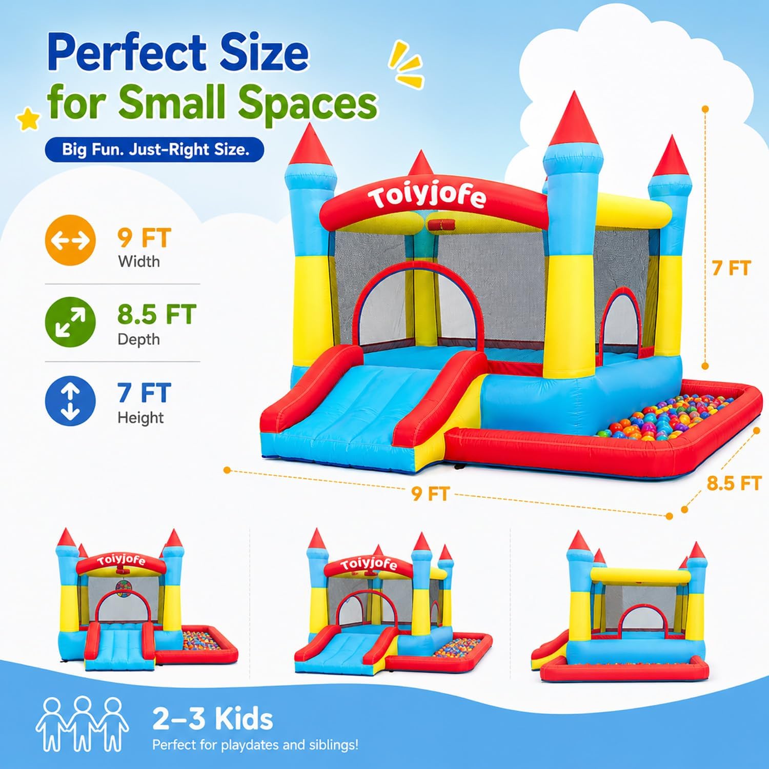 Bounce House for Kids 3-6, Tod - đánh giá và giá Kids Outdoor Jumping Castle