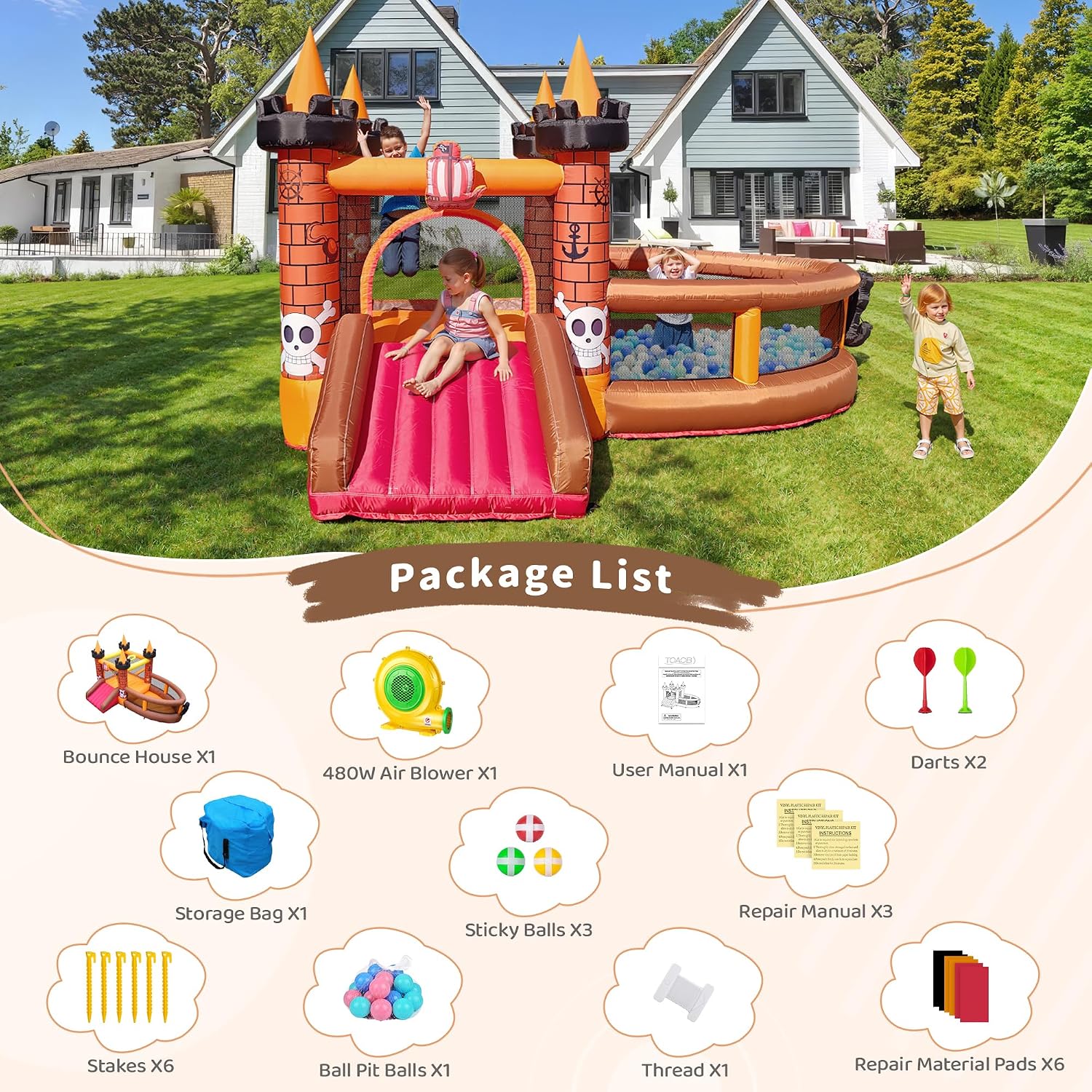 Inflatable Bounce House for Ki - đánh giá và giá Kids Outdoor Jumping Castle