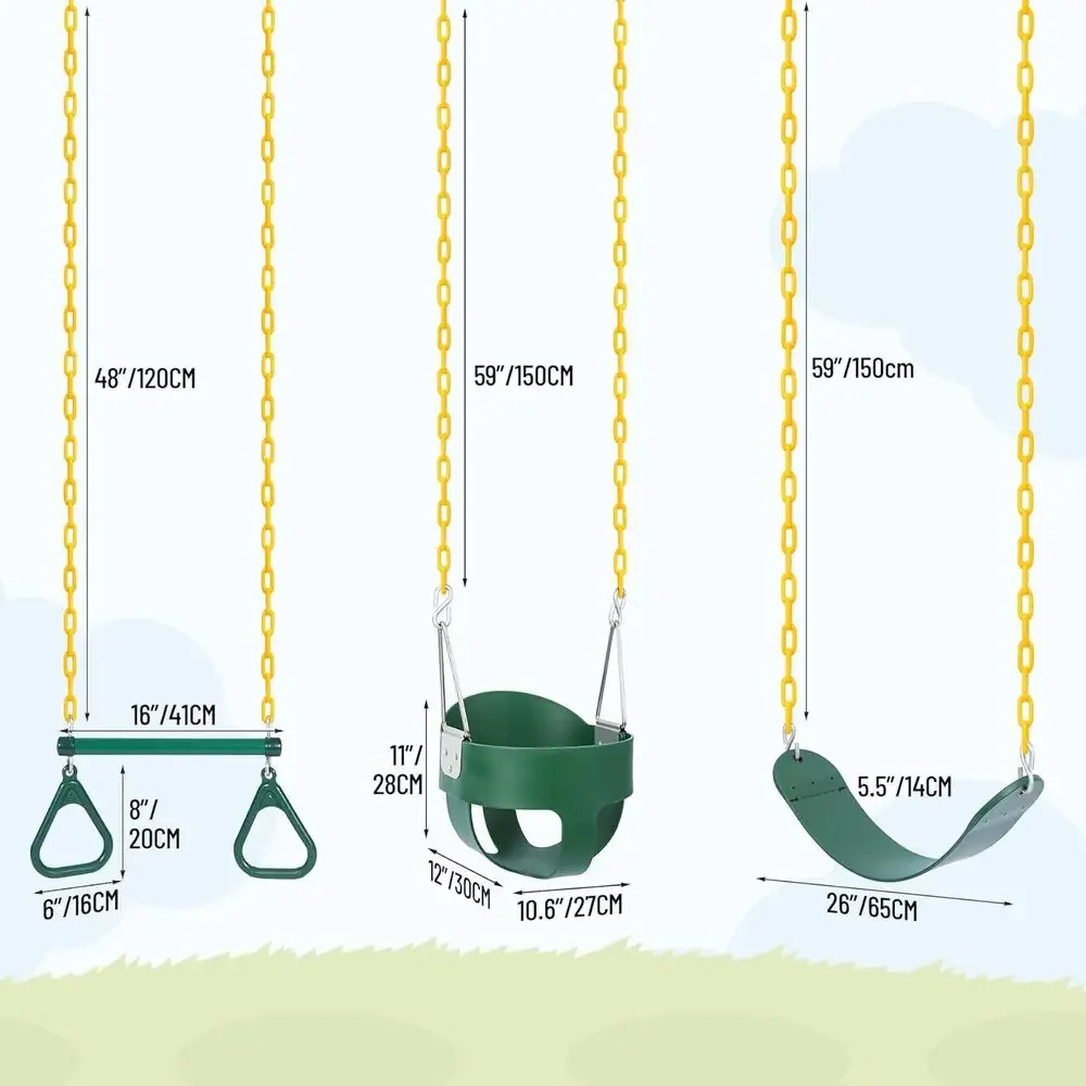 Outdoor Combo Swing Set with R - đánh giá và giá Kids Outdoor Swing