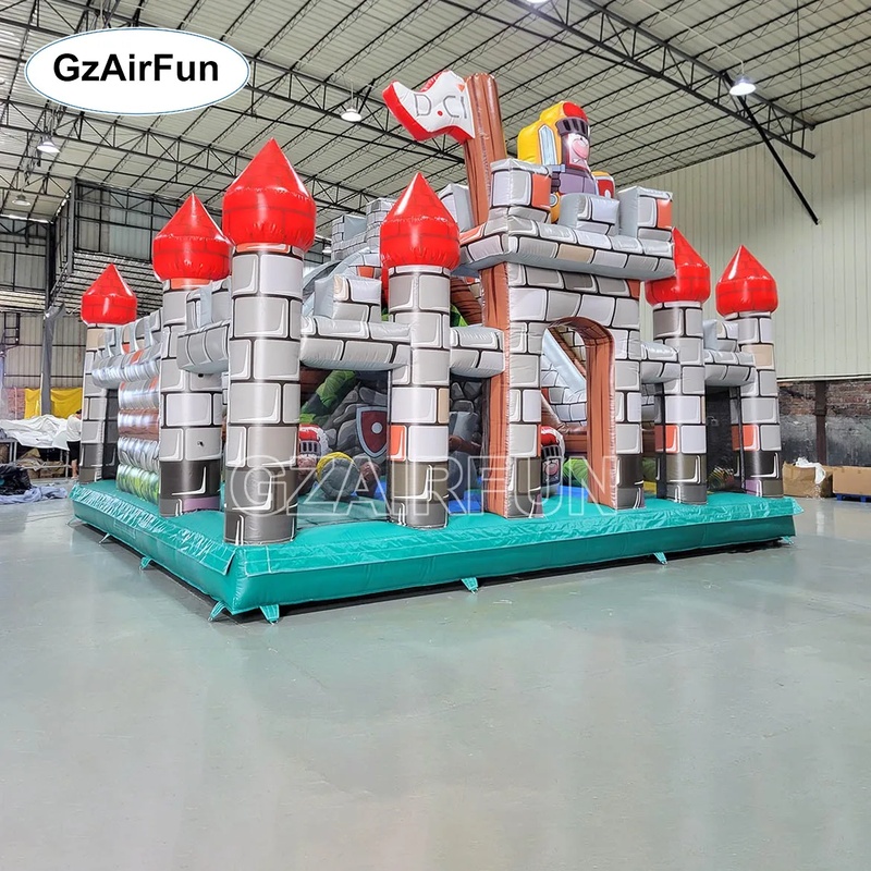 Commercial PVC Knight Castle I - đánh giá và giá Kids Outdoor Obstacle Course Equipment