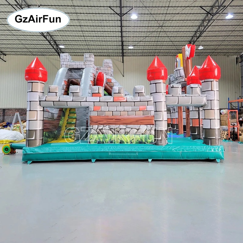 Commercial PVC Knight Castle I - đánh giá và giá Kids Outdoor Obstacle Course Equipment