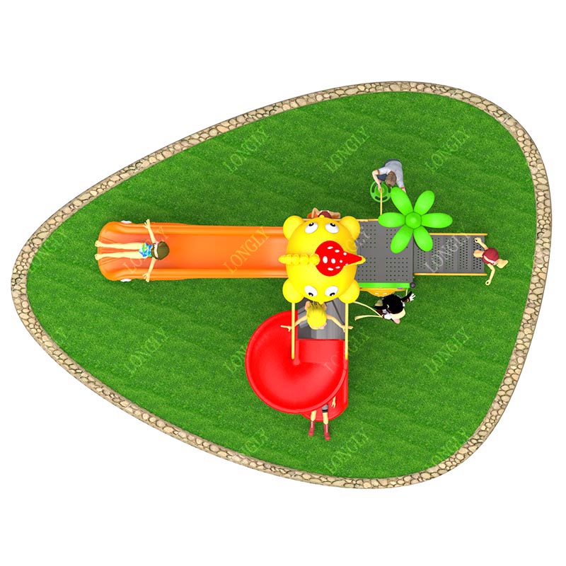 Commercial Plastic Slide 450x2 - đánh giá và giá Kids Outdoor Garden