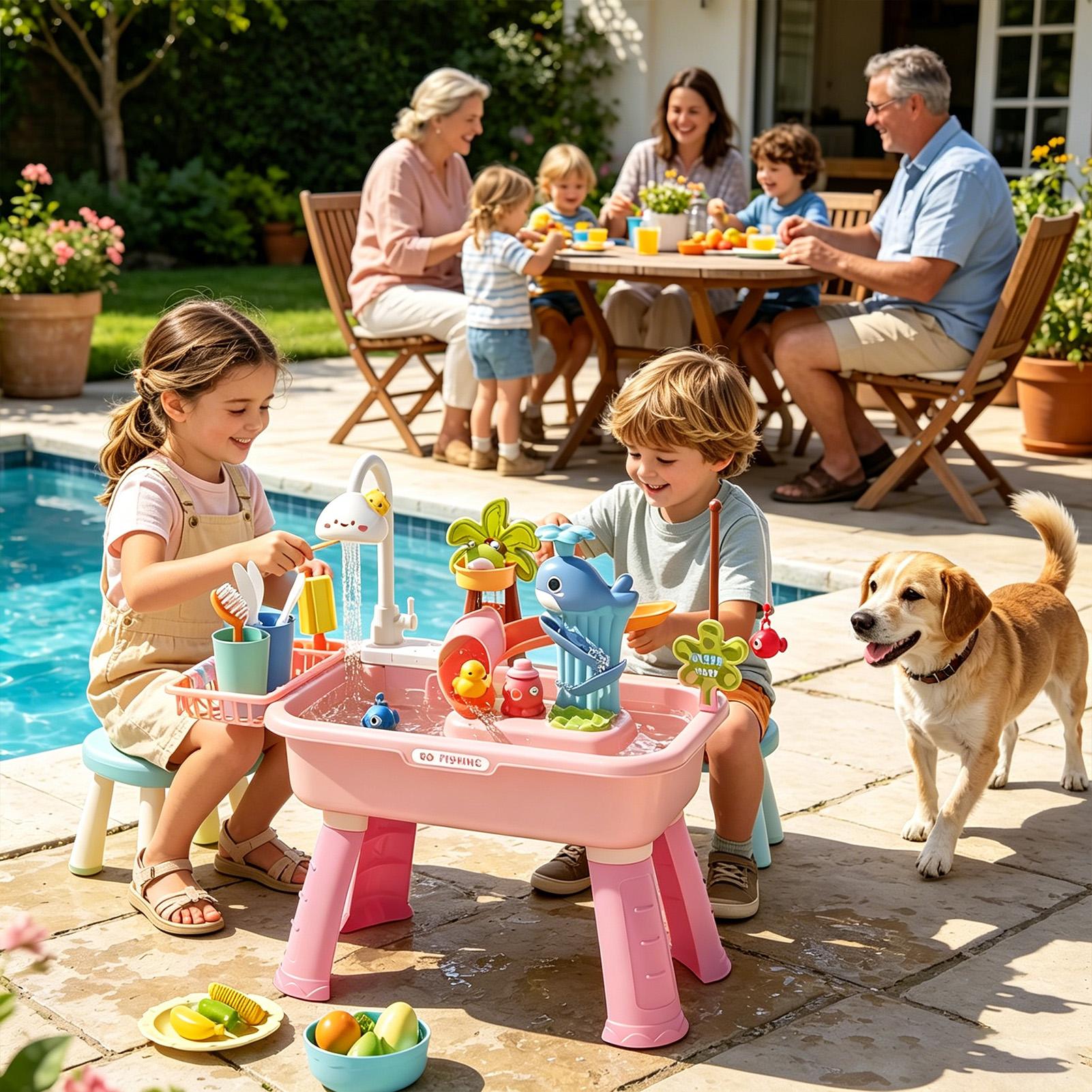 Kids Water Table with Pump, Se - đánh giá và giá Kids Outdoor Play Table