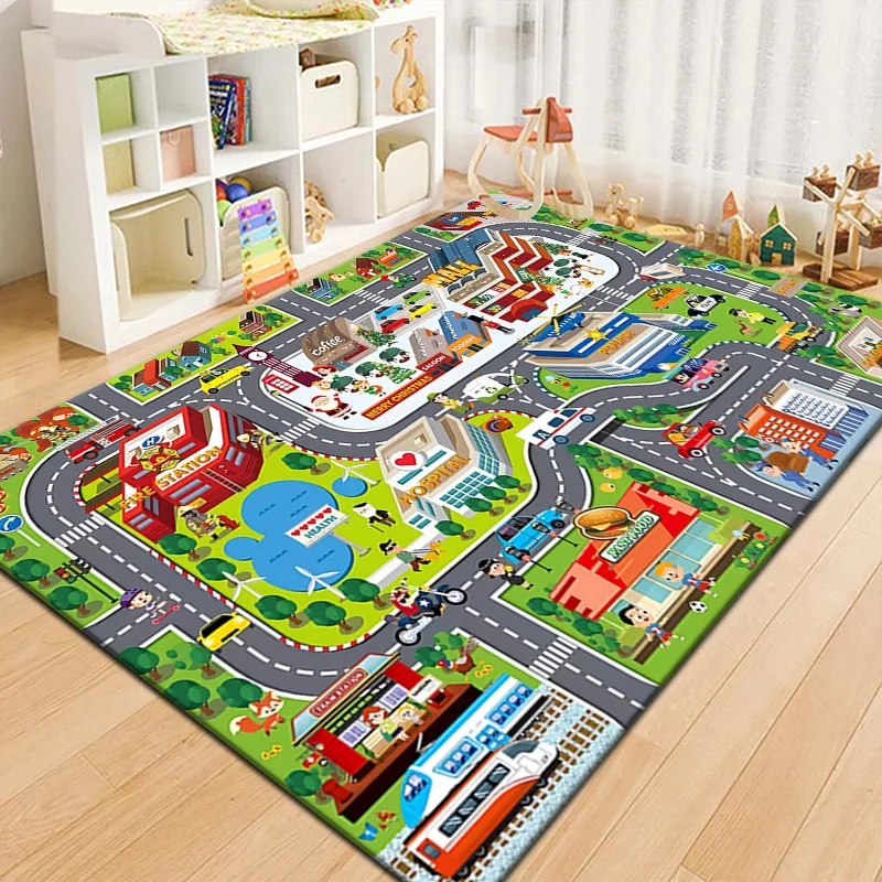 Colorful Kids City Map Play Ma - đánh giá và giá Kids Outdoor Play Area