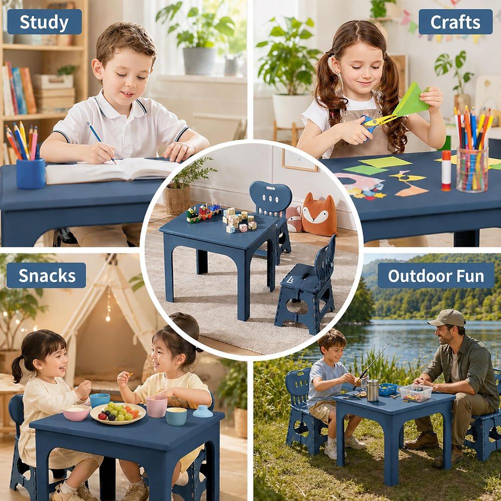 oldable Table and Chair Set, H - đánh giá và giá Kids Outdoor Table And Chairs