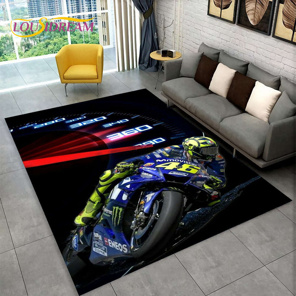 3D Motorcycle Racing Area Rug  - đánh giá và giá Kids Outdoor Play Area