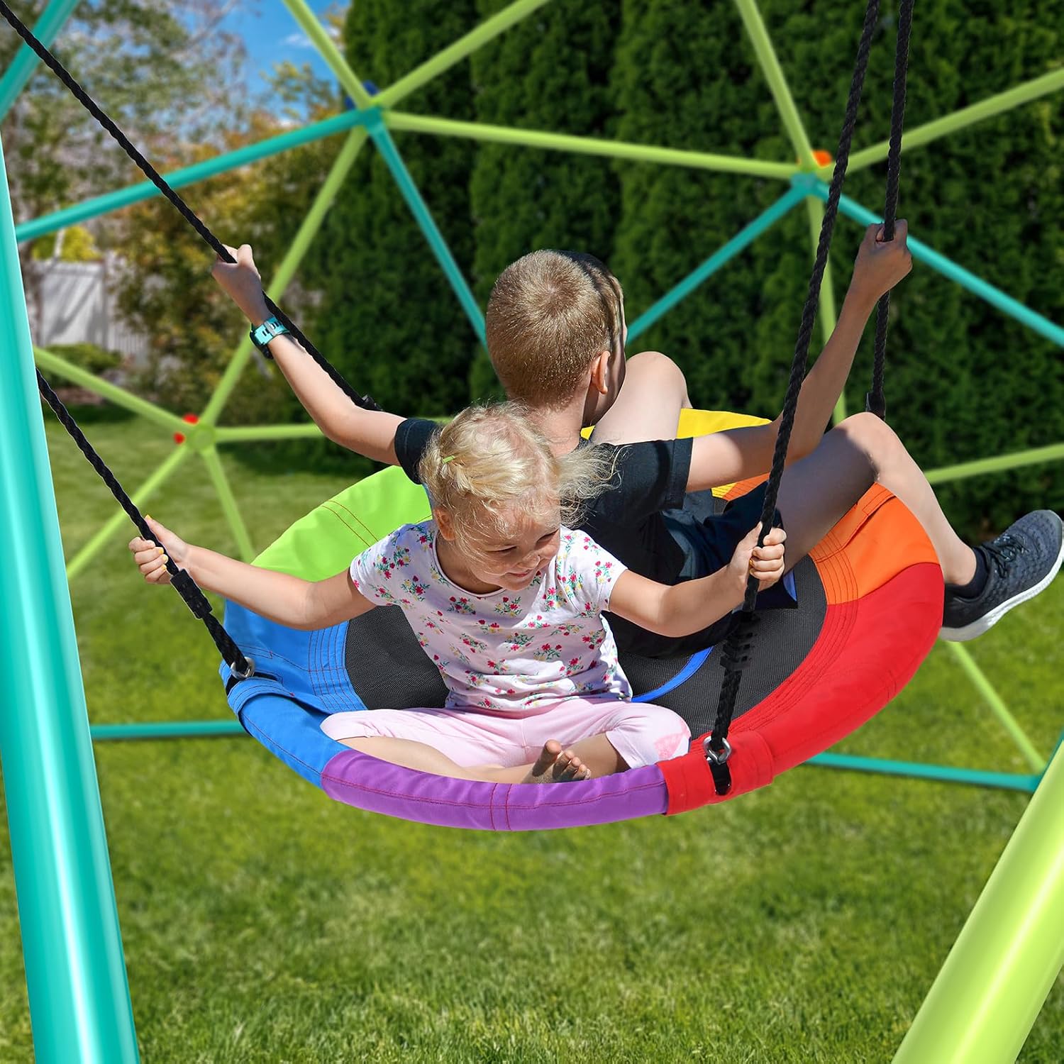 10 ft Climbing Dome Swing Set  - đánh giá và giá Kids Outdoor Swing