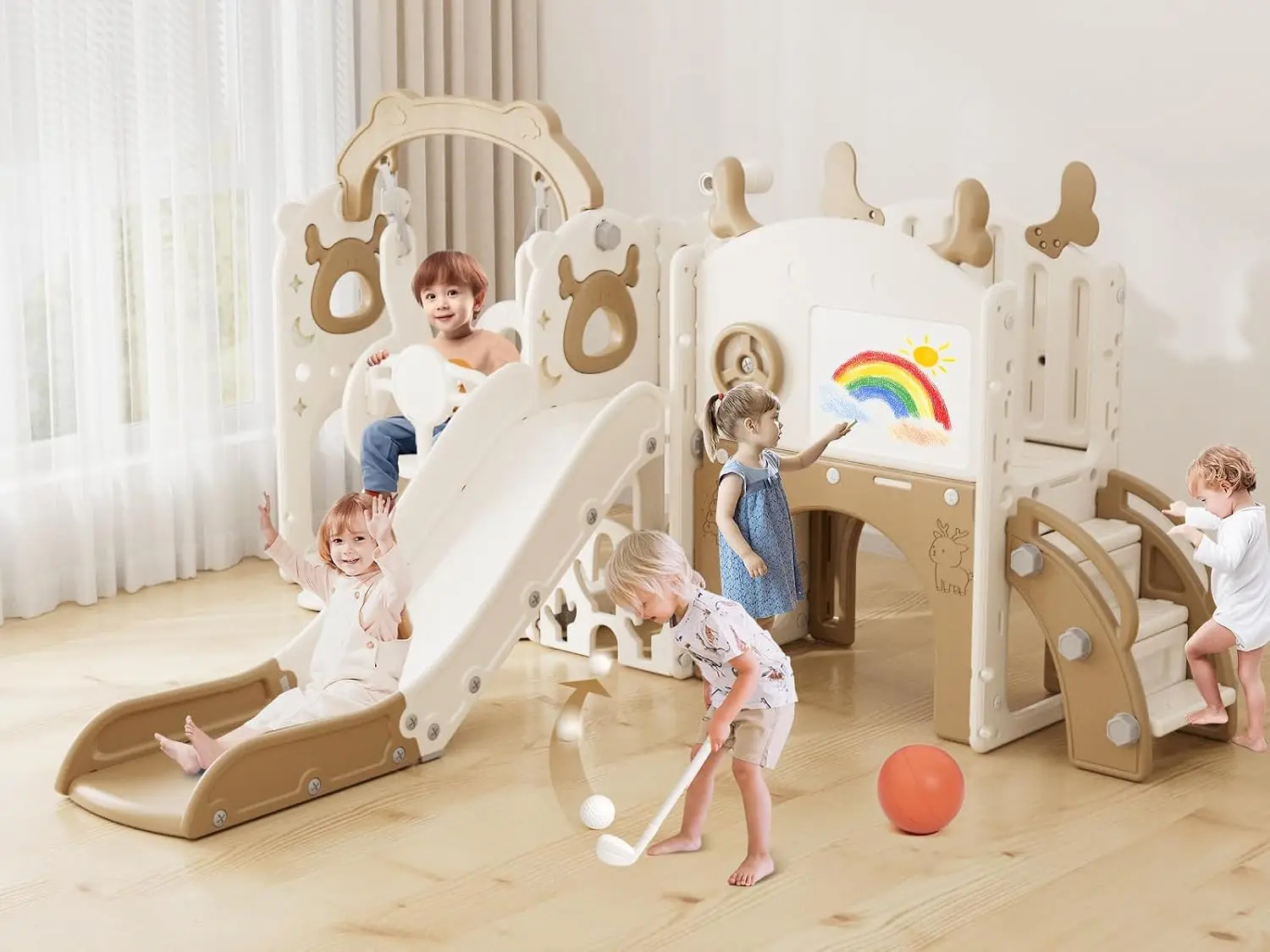 13-in-1 Toddler Slide and Swin - đánh giá và giá Kids Outdoor Swing
