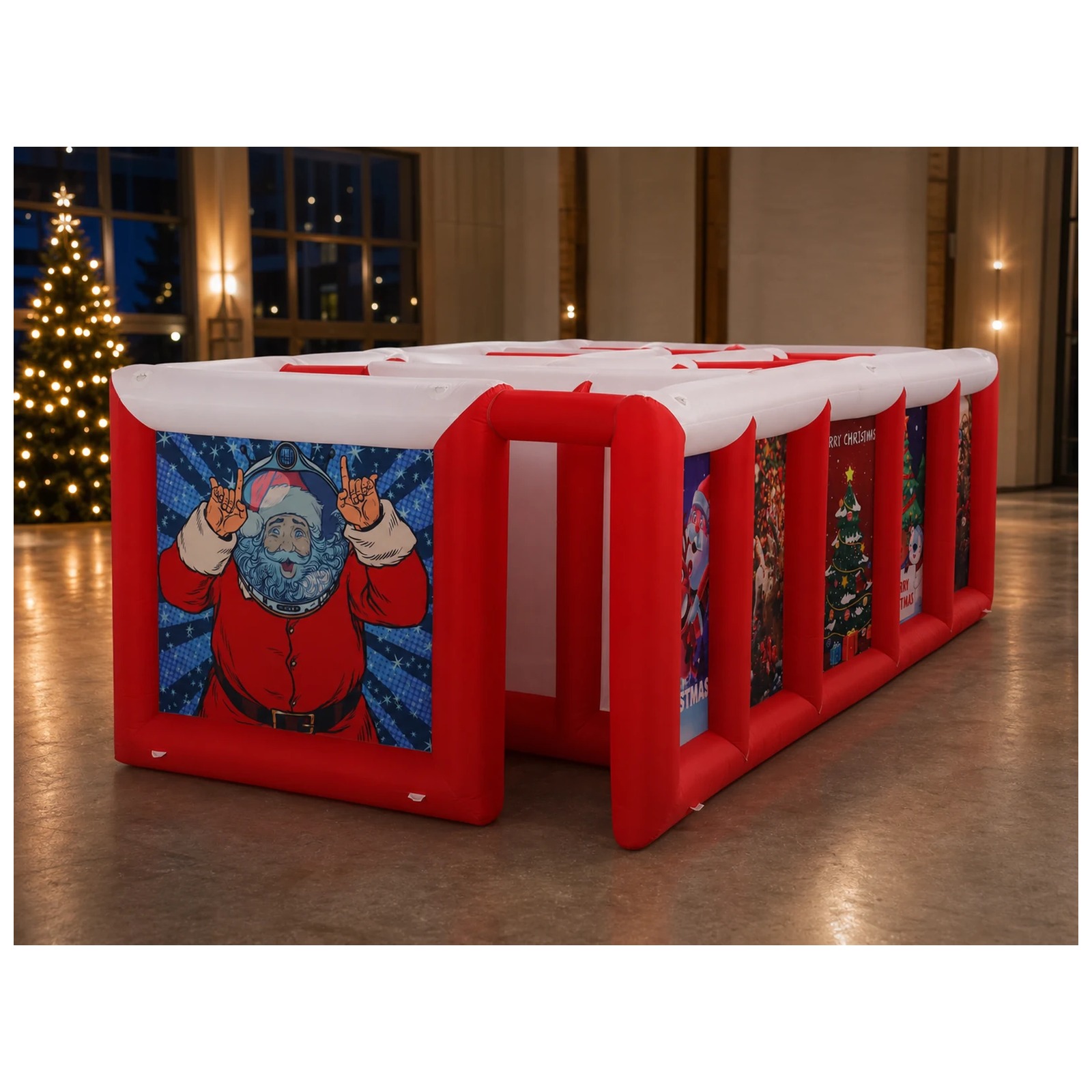 Mê cung bơm hơi mái phẳng màu  - đánh giá và giá Kids Outdoor Games For Party