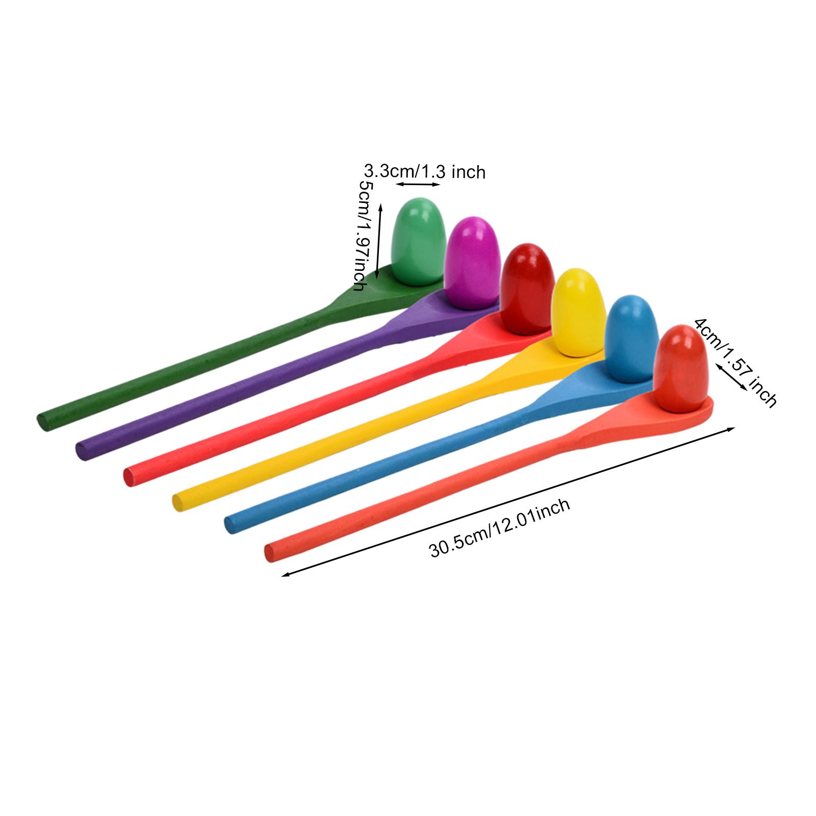 6 Pieces Egg Spoon Race Game H - đánh giá và giá Kids Outdoor Games For Party
