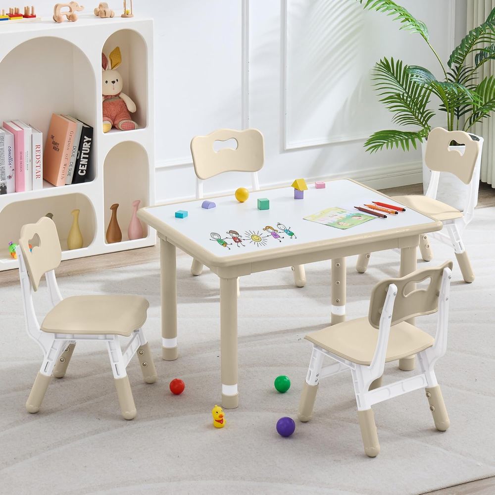 Kids Table and 4 Chairs Set, H - đánh giá và giá Kids Outdoor Table And Chairs
