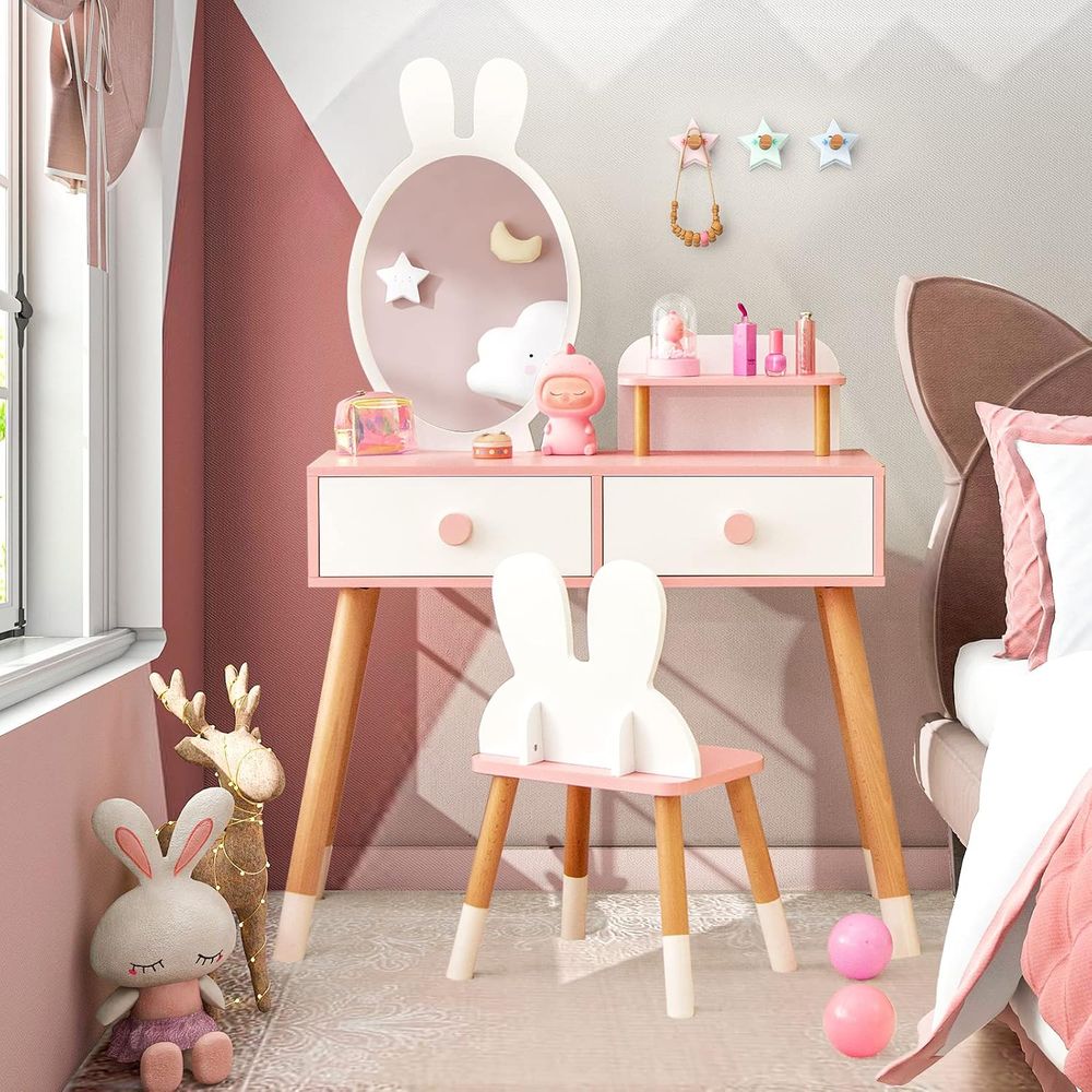 Kids Vanity Set, Girls Vanity  - đánh giá và giá Kids Outdoor Table And Chairs