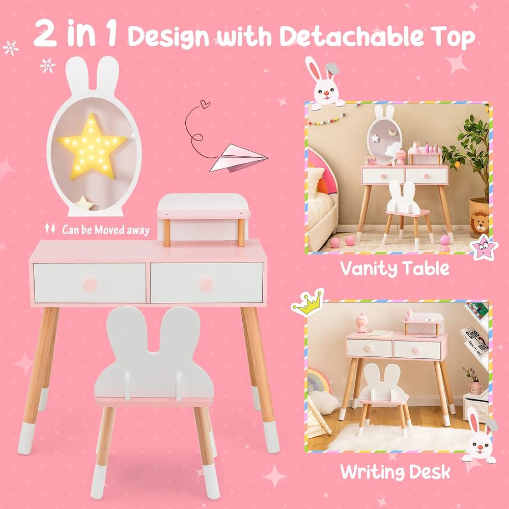 Kids Vanity Set, Girls Vanity  - đánh giá và giá Kids Outdoor Table And Chairs